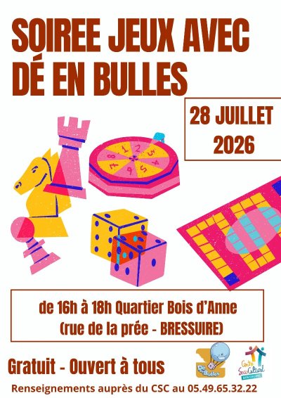 Soirée jeux avec Dé en Bulles