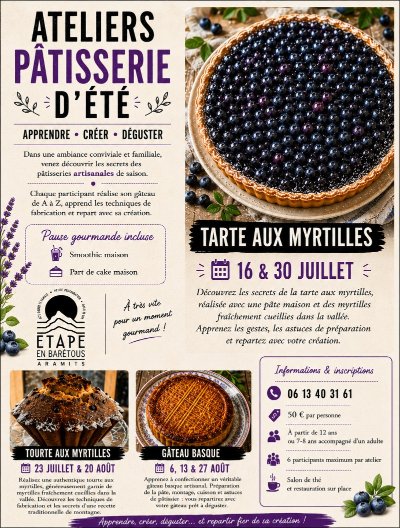 Ateliers pâtisserie d'été