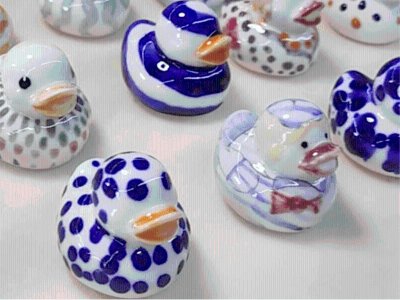 Atelier canard en porcelaine