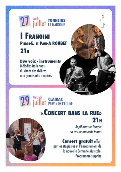 Nouvelle semaine musicale de Clairac - Tonneins