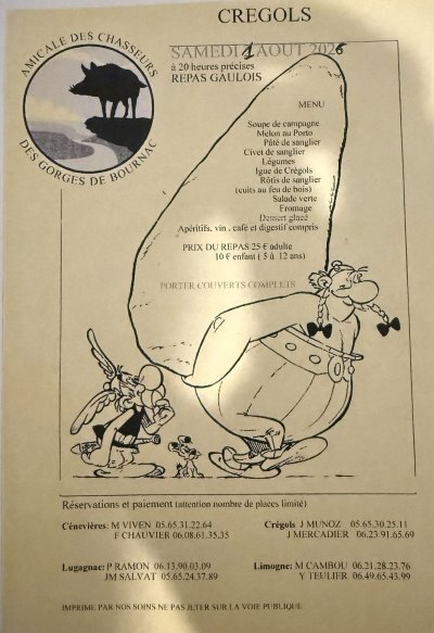Repas gaulois des chasseurs
