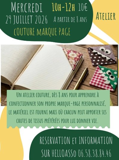 Atelier Créatif : Coutire marque-page (à partir de 8 ans)