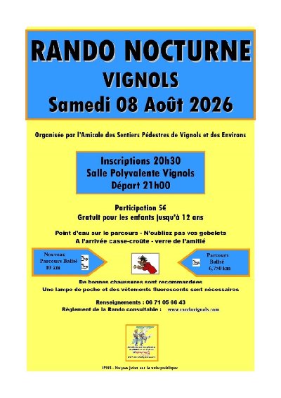 Rando nocturne à Vignols