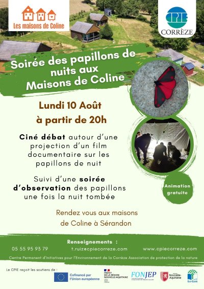 Soirée des papillons de nuit aux Maisons de Coline