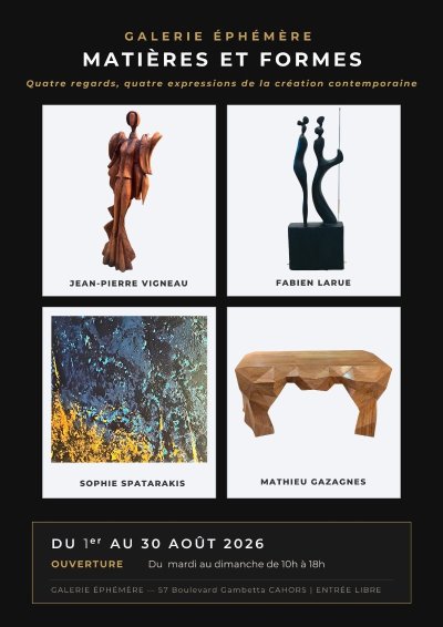 Exposition galerie éphémère : peinture, sculpture, mobilier d'art