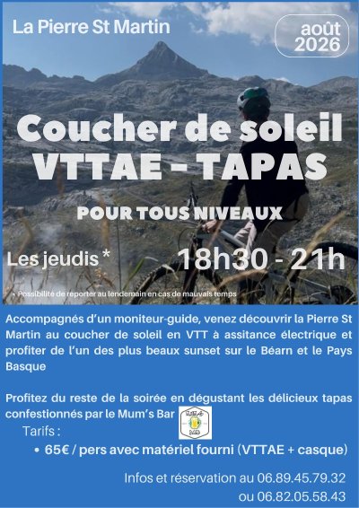 Coucher de soleil VTTAE - tapas