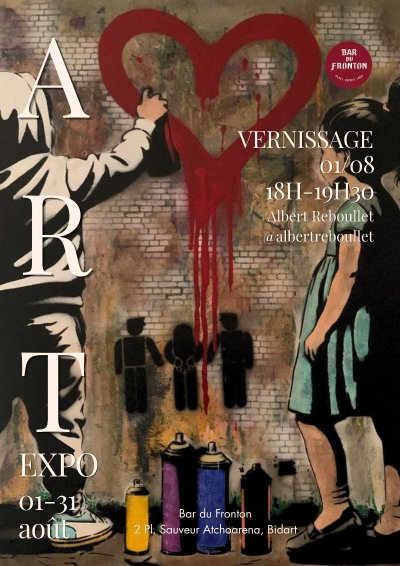 Exposition de l'artiste Albert Reboullet au Bar du Fronton