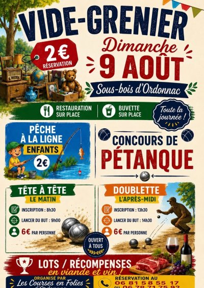 Vide-greniers par Les Courses en folie d'Ordonnac