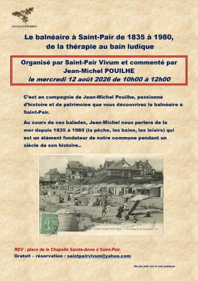 Le balnéaire à Saint-Pair de 1835 à 1980
