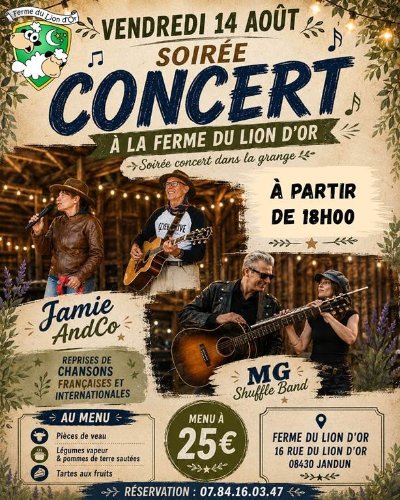 Soirée concert à la Ferme du lion d'or