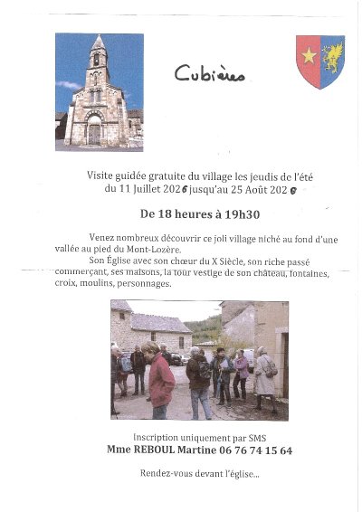 VISITE GUIDÉE DE CUBIÈRES