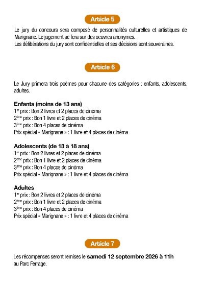 Concours de poésie
