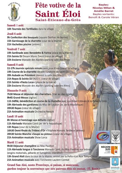 Fêtes Votive de la Saint Éloi à St. Etienne du Grès