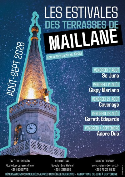 Les Estivales des Terrasses de Maillane Août