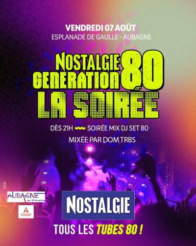 Soirée Nostalgie génération 80
