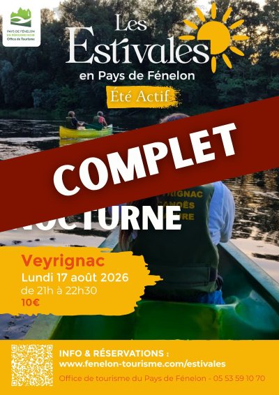 ÉTÉ ACTIF : Canoë Nocturne à Veyrignac [COMPLET]