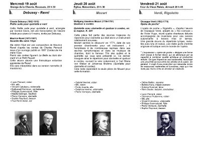 Concert - RAVEL "Ma mère l'Oye" en Nonnette (9 musiciens), dans le cadre du Festival Les Murs ont des Oreilles