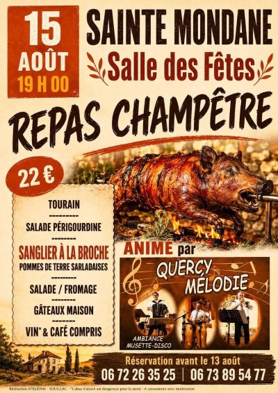Repas champêtre Sainte Mondane