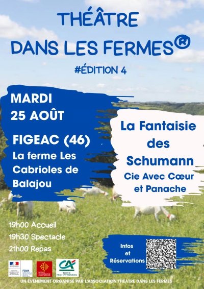 Théâtre dans les fermes: " La Fantaisie des Schumann"  à la Ferme de Balajou