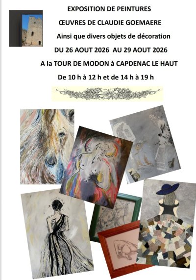 Exposition de peintures de Claudie Goemaere à Capdenac le haut
