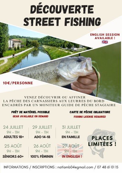 Découverte street fishing : Séniors 60 ans et +