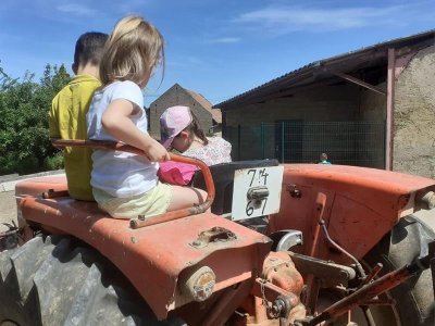 Les enfants à la ferme