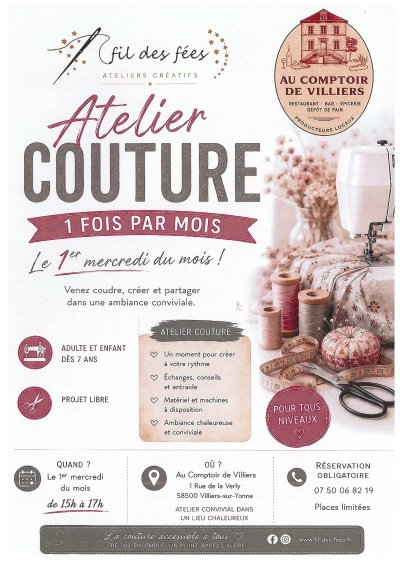 Atelier couture Fil des Fées