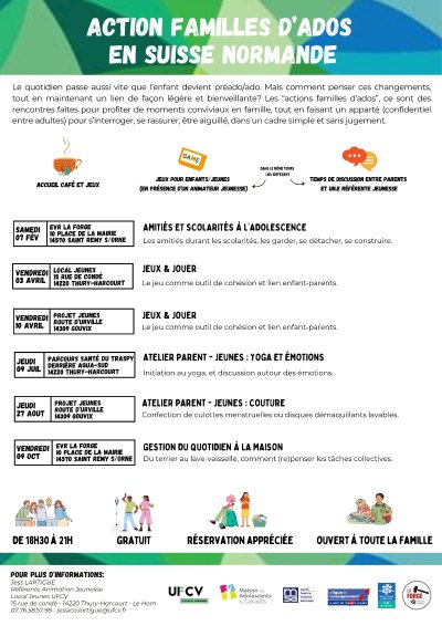Atelier Parent - Jeunes : Couture