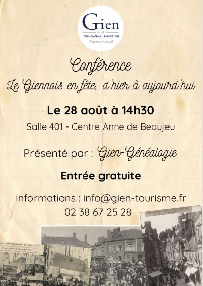 Conférence - Le Giennois en fête, d'hier à aujourd'hui