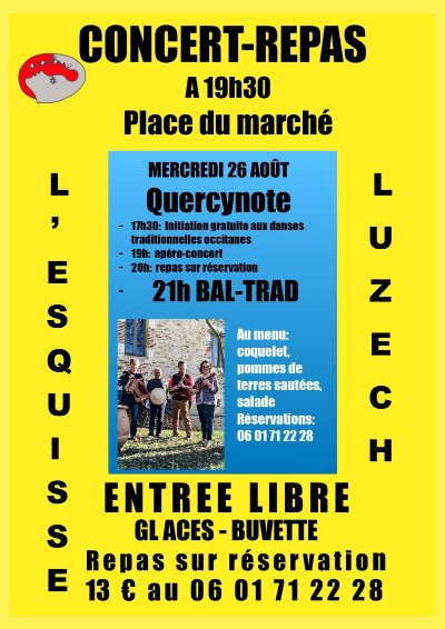 Concert-repas et bal trad avec Quercynote