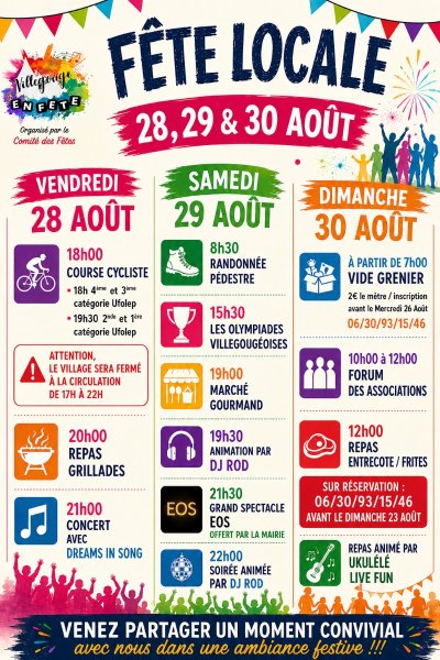 fête locale de Villegouge