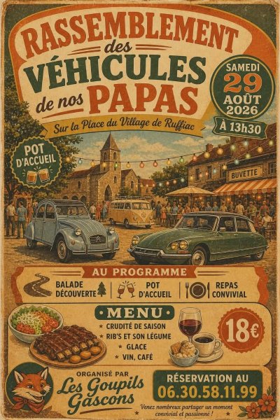 Rassemblement des véhicules de nos Papas