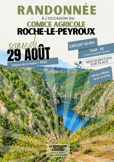 Randonnée à l'occasion du comice agricole à Roche-le-Peyroux