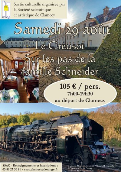 Sortie culturelle par la Société scientifique et artistique de Clamecy : Le Creusot, sur les pas de la famille Schneider