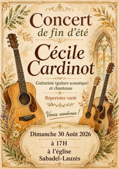 Concert de fin d'été : Cécile CARDINOT
