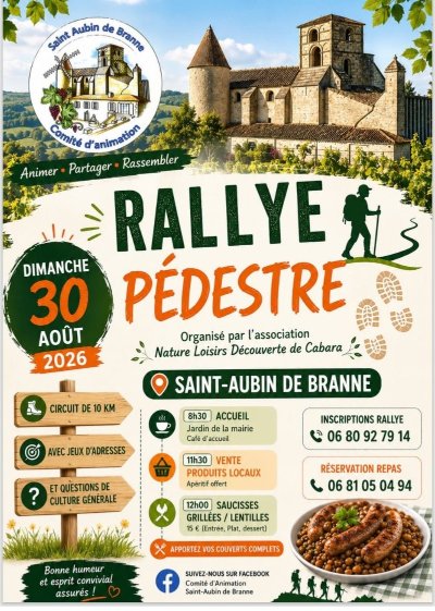 Rallye pédestre à Saint Aubin de Branne