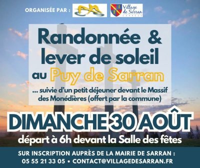 RANDONNÉE & LEVER DE SOLEIL AU PUY DE SARRAN
