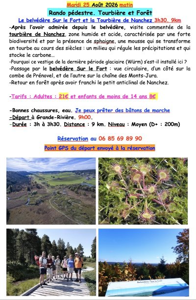 Rando pédestre -  Belvédère Sur le Fort et la Tourbière de Nanchez