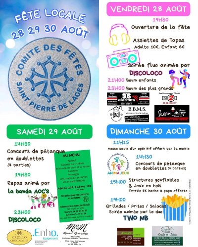 FÊTE LOCALE DE SAINT-PIERRE-DE-LAGES
