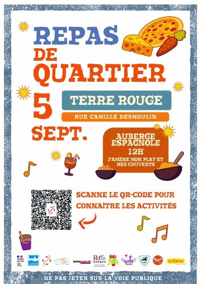 Repas de quartier à Terre Rouge
