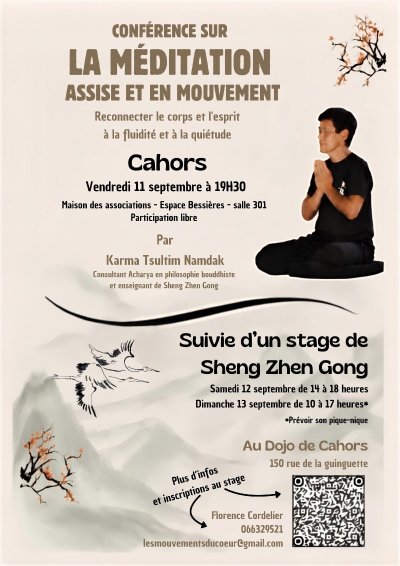 Conférence : La méditation assise et en mouvement