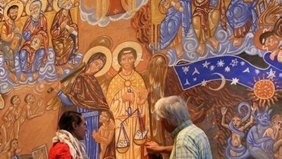 Eglise Saint-Eugène, décors de N. Greschny