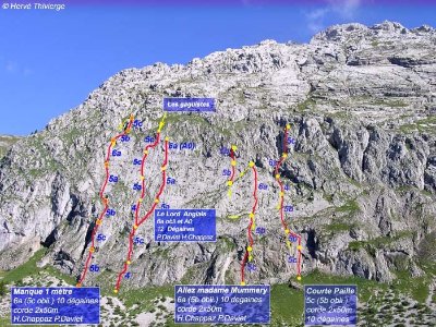 Escalade : grande voie "Le Jallouvre"