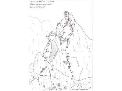 Grande voie d'escalade Bise Matheysine