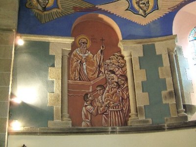 Visite de l'Eglise St Martial au village de Lagarde - Fresques de N. GRESCHNY