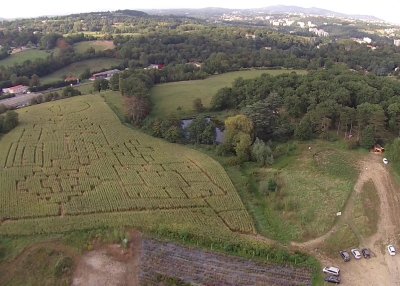 Labyrinthe de maïs géant
