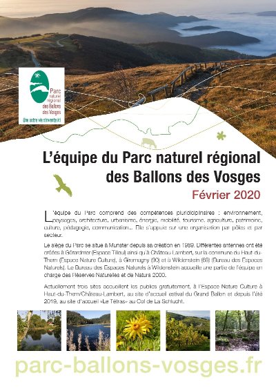 Le Parc naturel regional des Ballons des Vosges