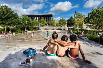 Jeux d'eau des jardins de la Brèche