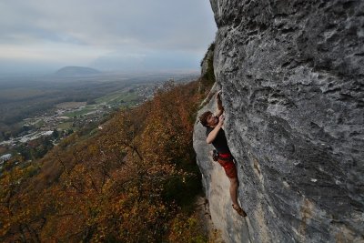Voie d'escalade  : Le Bloc