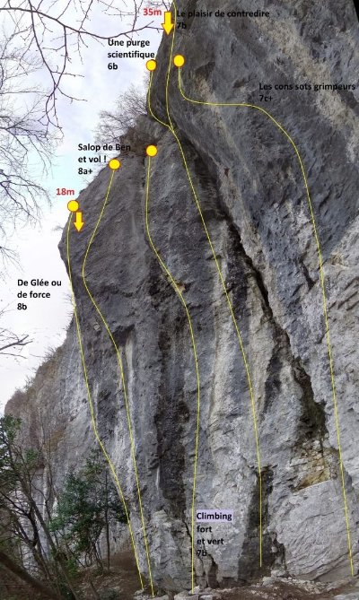 Site d'escalade du Bois des Vouillants - Mur de Satan
